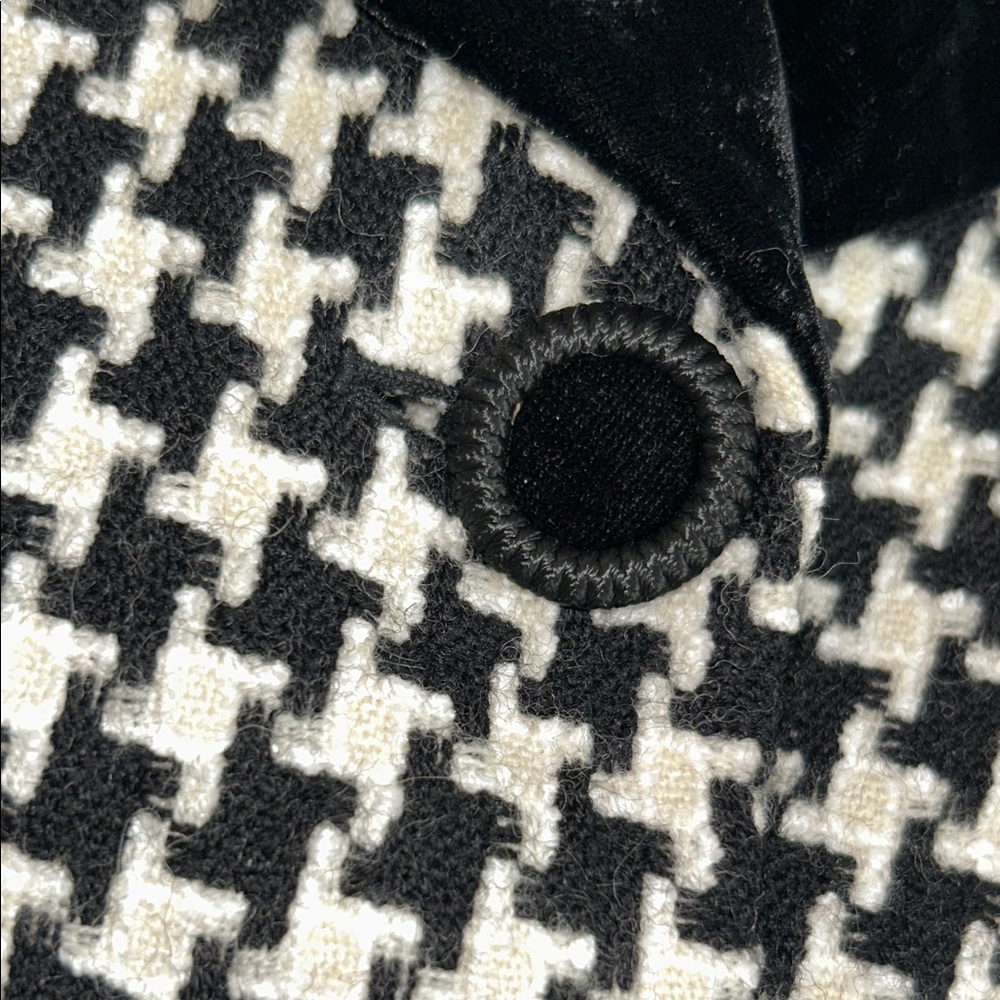 Paul Alexander Houndstooth Blazer Velvet Collar Wool Jacket Size 4 - Picture 5 of 8